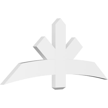 Ekena Millwork Alberta Architectural Grade PVC Gable Bracket, 60"W x 25"H x 2"D x 6"F, 10/12 Pitch GBP060X25X0206ALB00